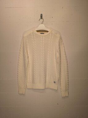 Jack & Jones Premium Cream Cable Knit Sweater Size S